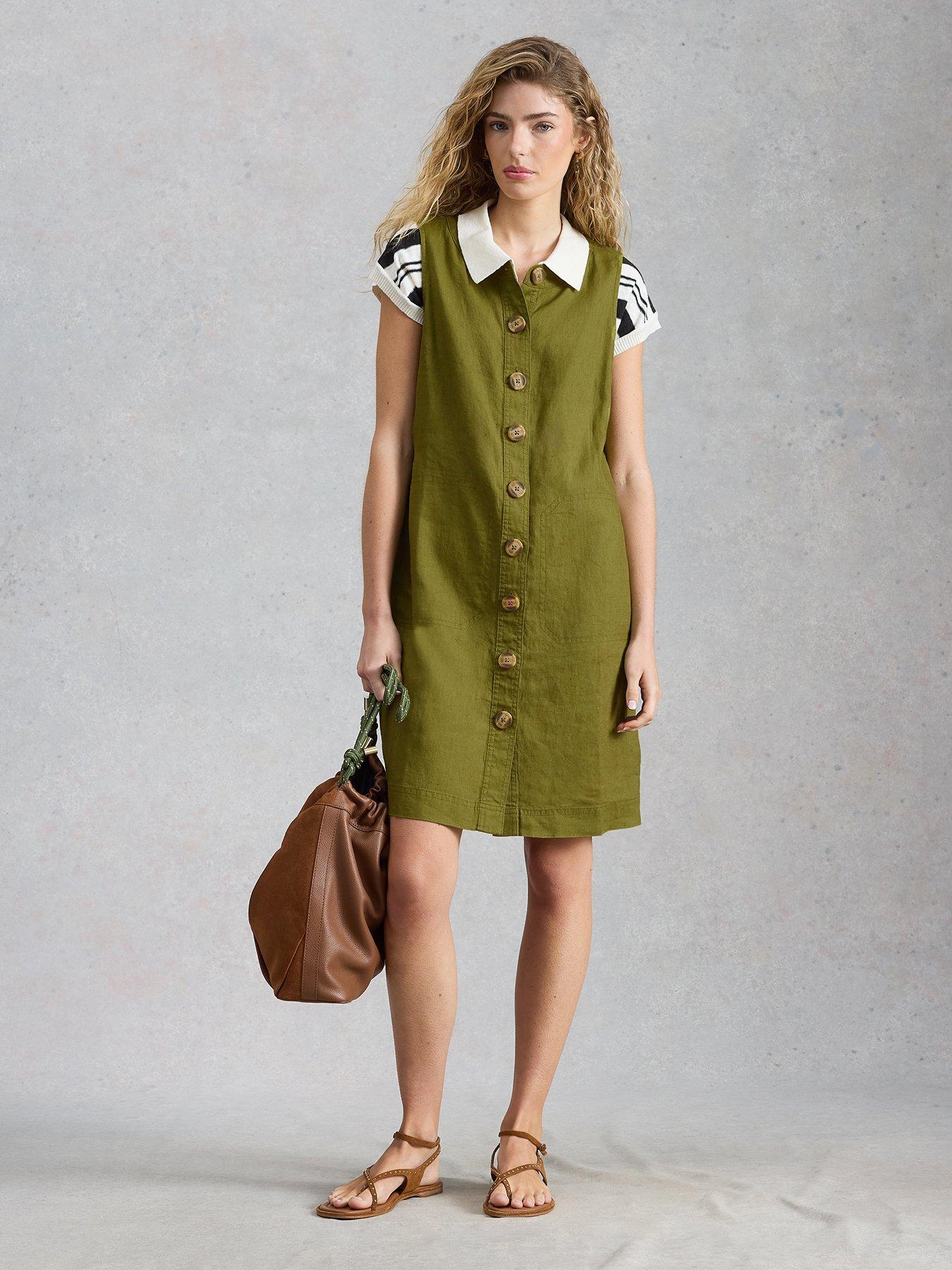White Stuff Millie Linen Shift Dress