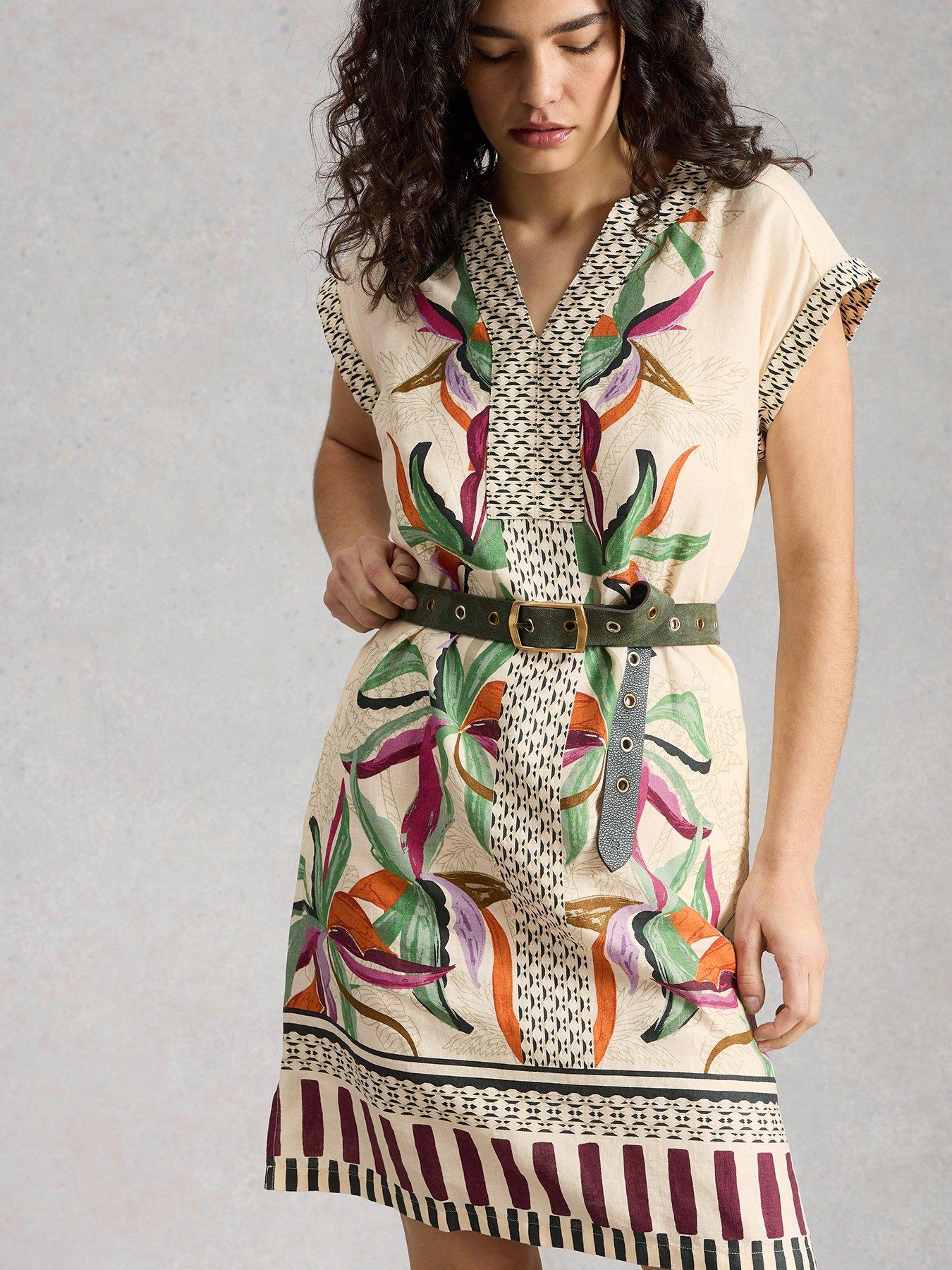White Stuff Jilly Linen Dress - Beige | Very