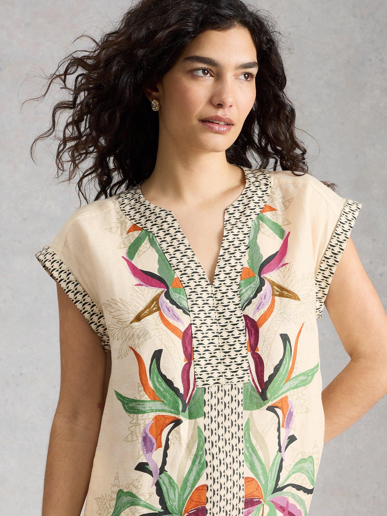 White Stuff Jilly Linen Dress - Beige | Very