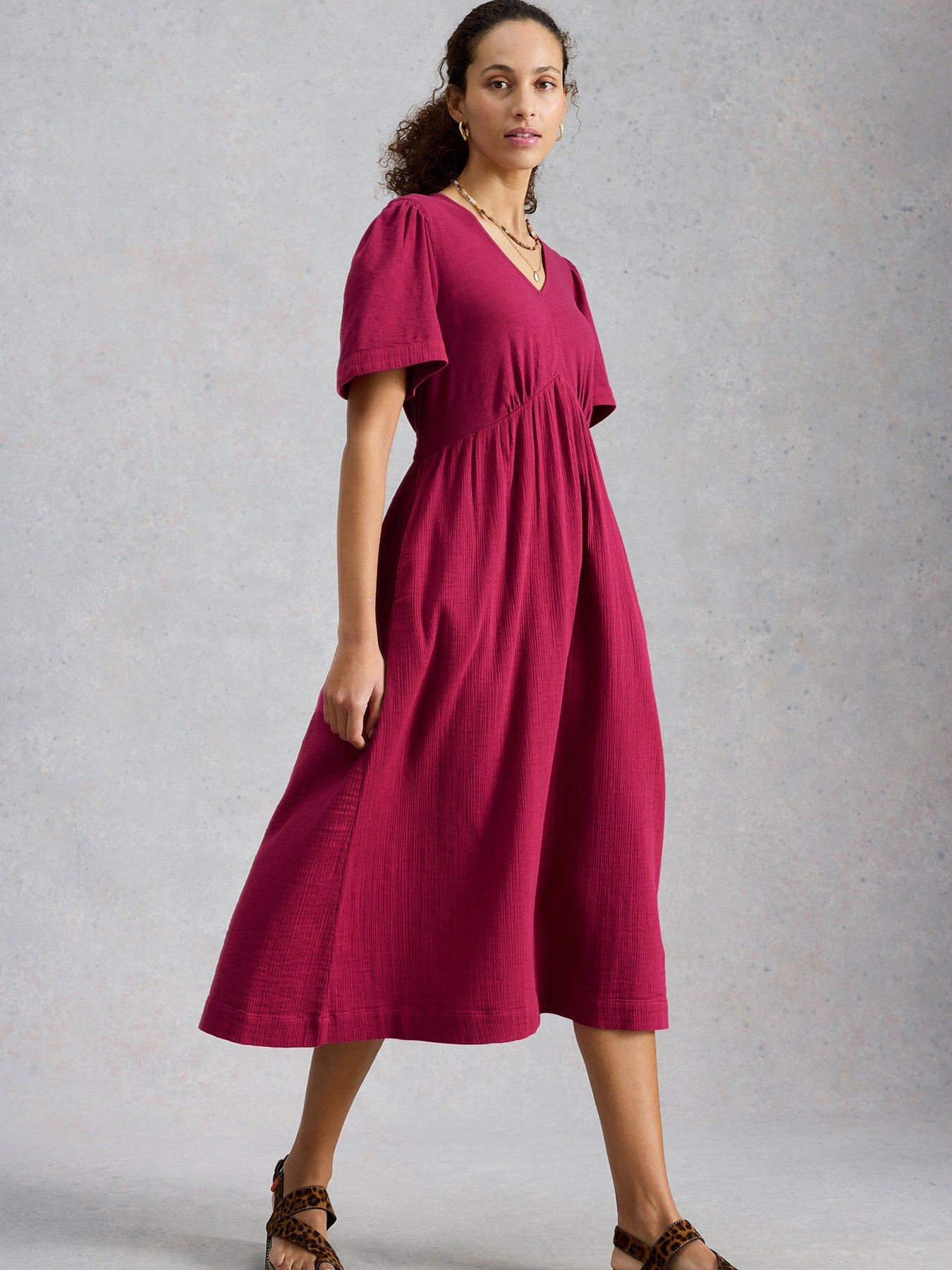 White Stuff Lucy Double Cloth Midi Dress