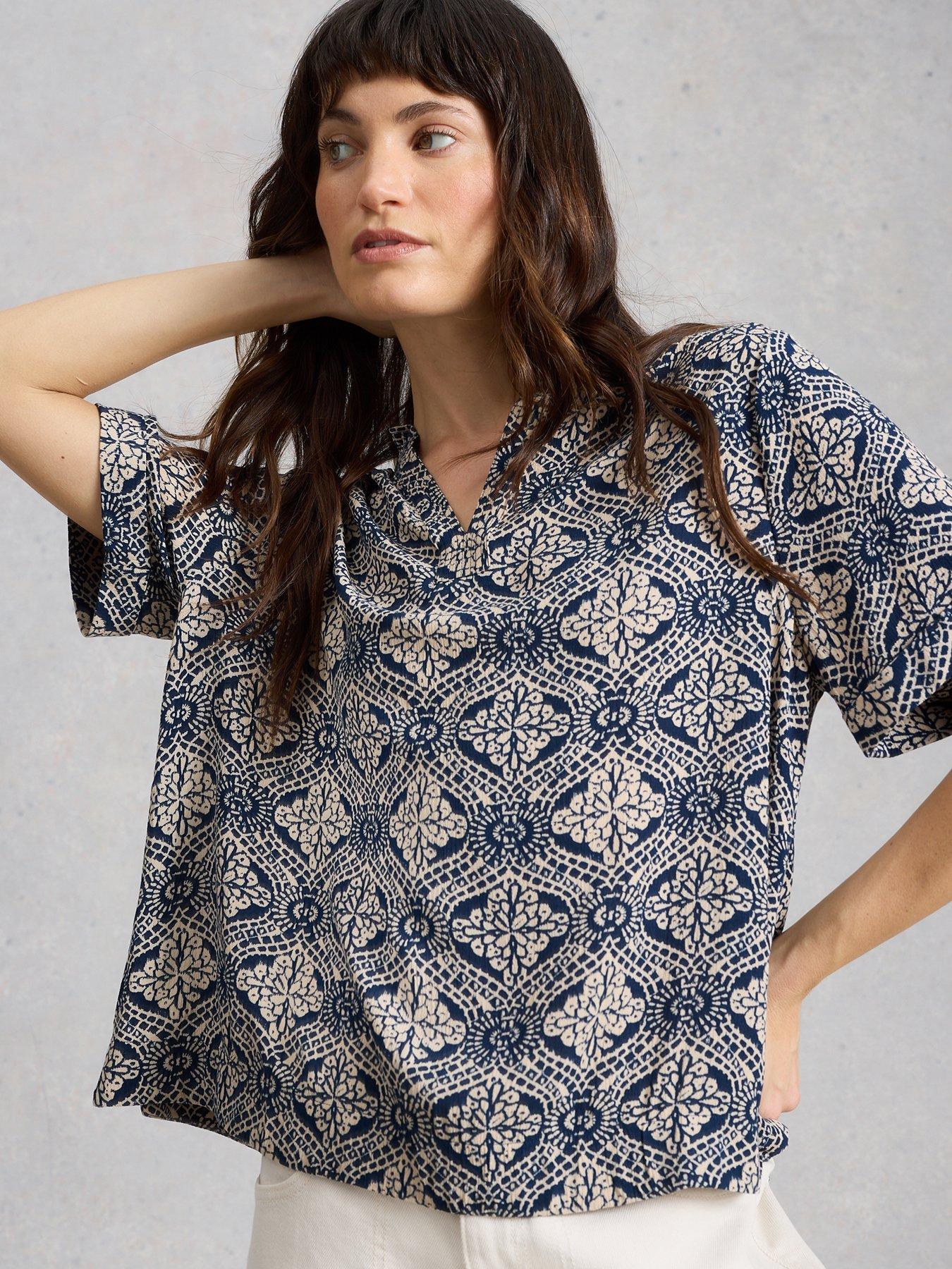 White Stuff Teakie Crinkle Top
