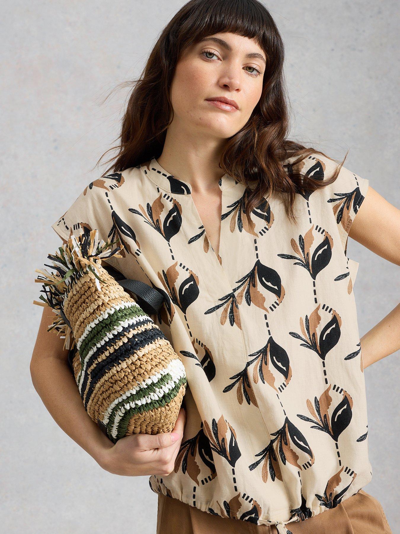 Image 1 of 6 of White Stuff Nicole Linen Blend Top