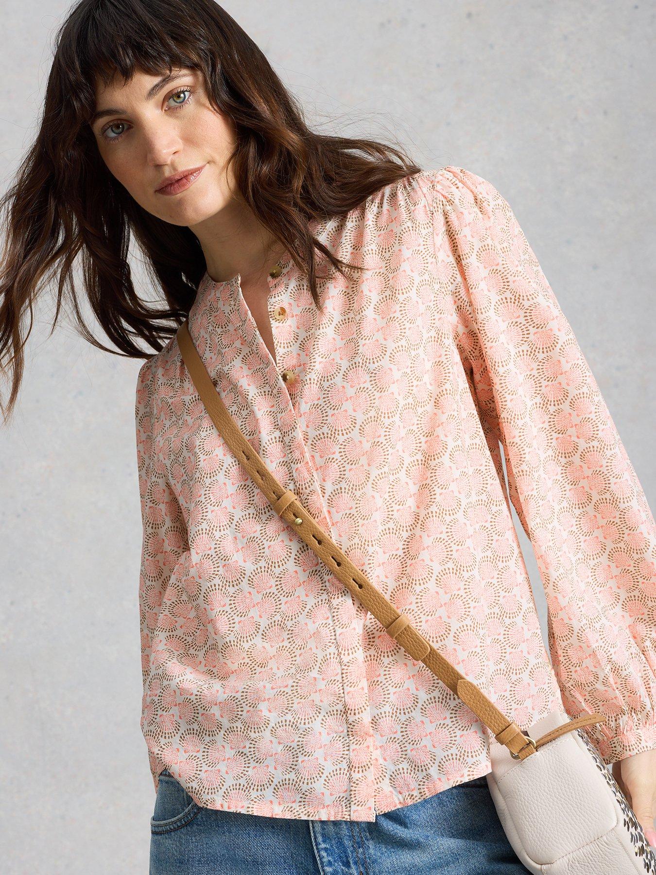 White Stuff Lana Cotton Top - Pink