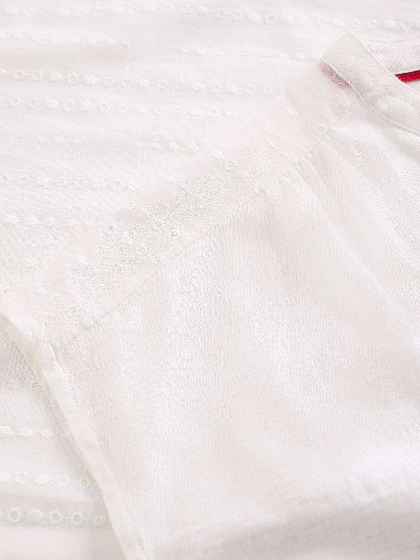 Image 6 of 6 of White Stuff Nola Notch Broderie Tee