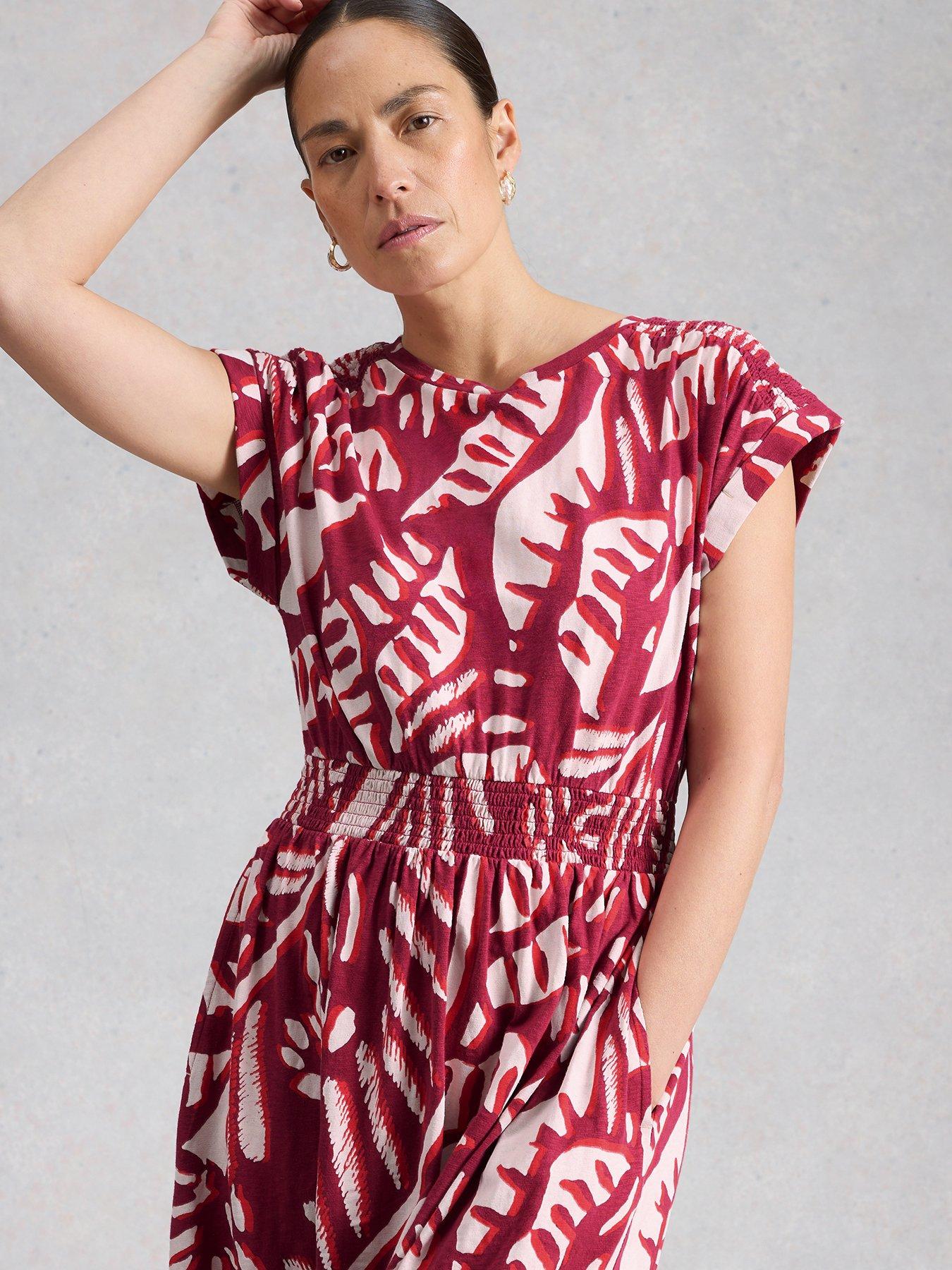 strapless open back dress Smocked Jersey Dress Carousel – Quincy Mae main image 1