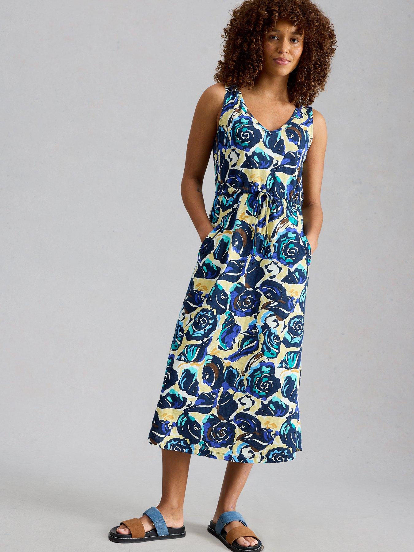 White Stuff Heidi Jersey Dress, Navy, Size M, Women