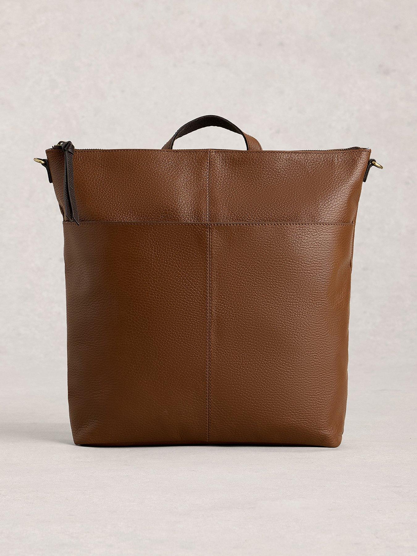 Image 1 of 4 of White Stuff Sophia Leather Backpack - Brown