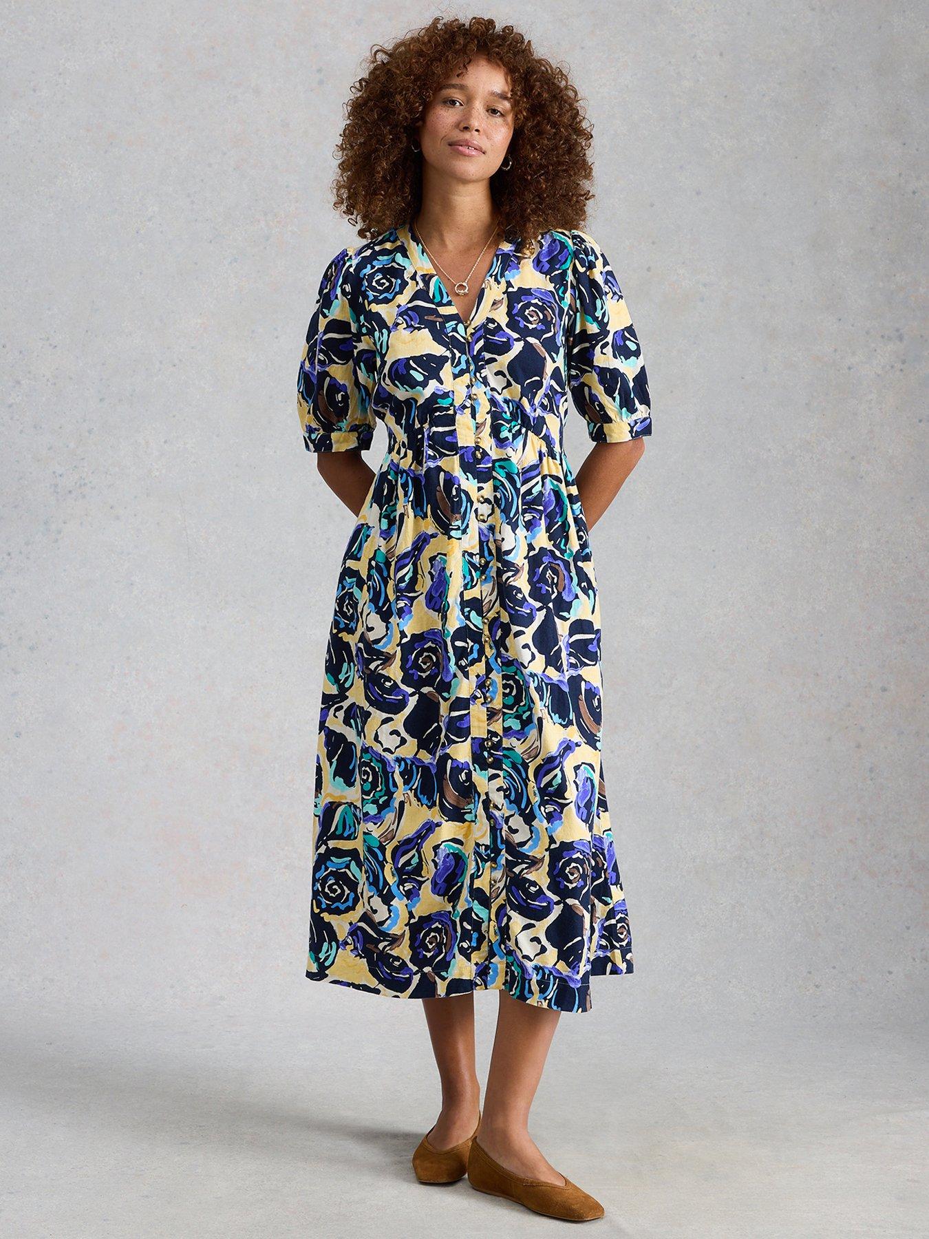 White Stuff Fern Linen Blend Dress