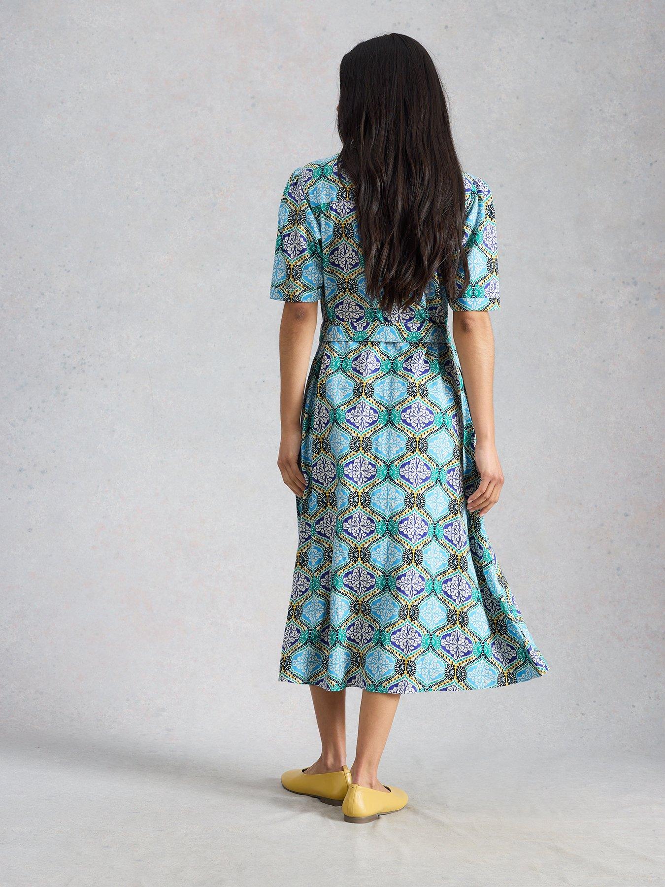 Image 2 of 6 of White Stuff Val Linen Blend Dress - Blue