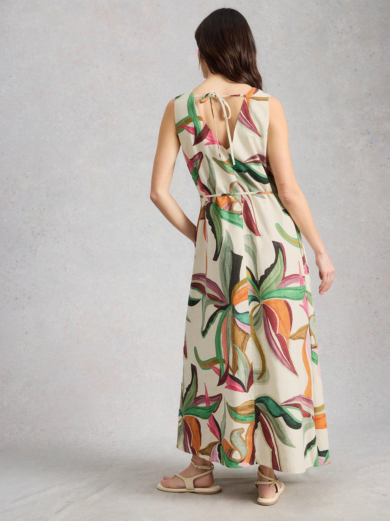 Image 2 of 6 of White Stuff Poppy Linen Blend Maxi Dress
