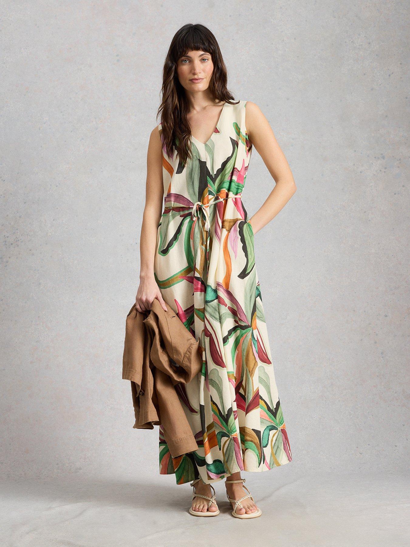 Image 3 of 6 of White Stuff Poppy Linen Blend Maxi Dress