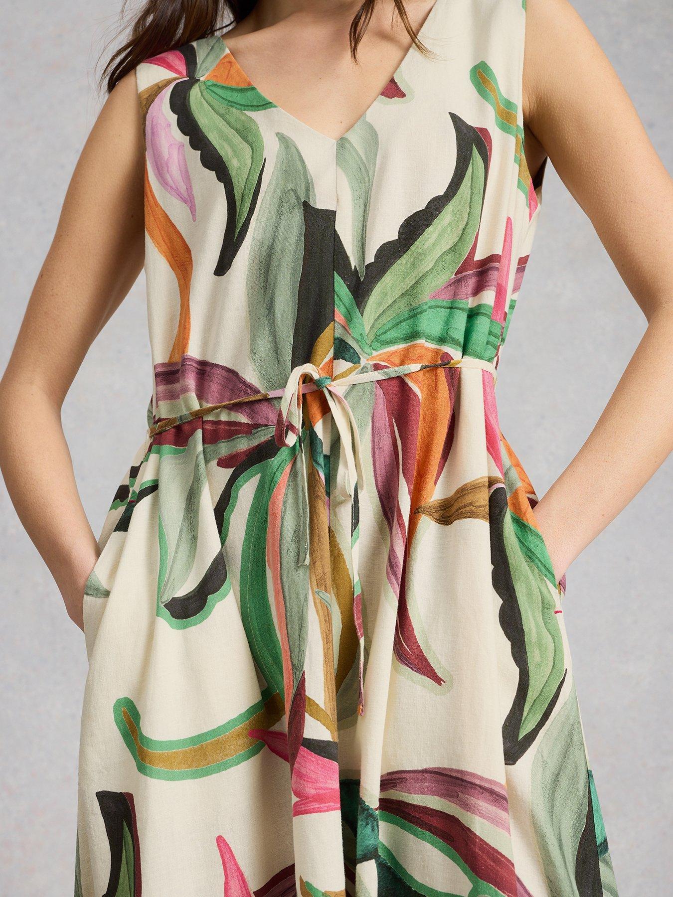Image 4 of 6 of White Stuff Poppy Linen Blend Maxi Dress