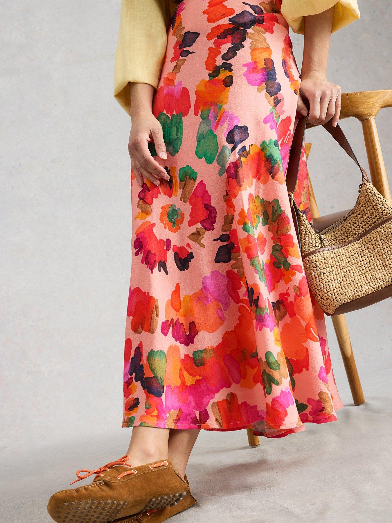 White Stuff Hope Bias Cut Maxi Skirt - Pink