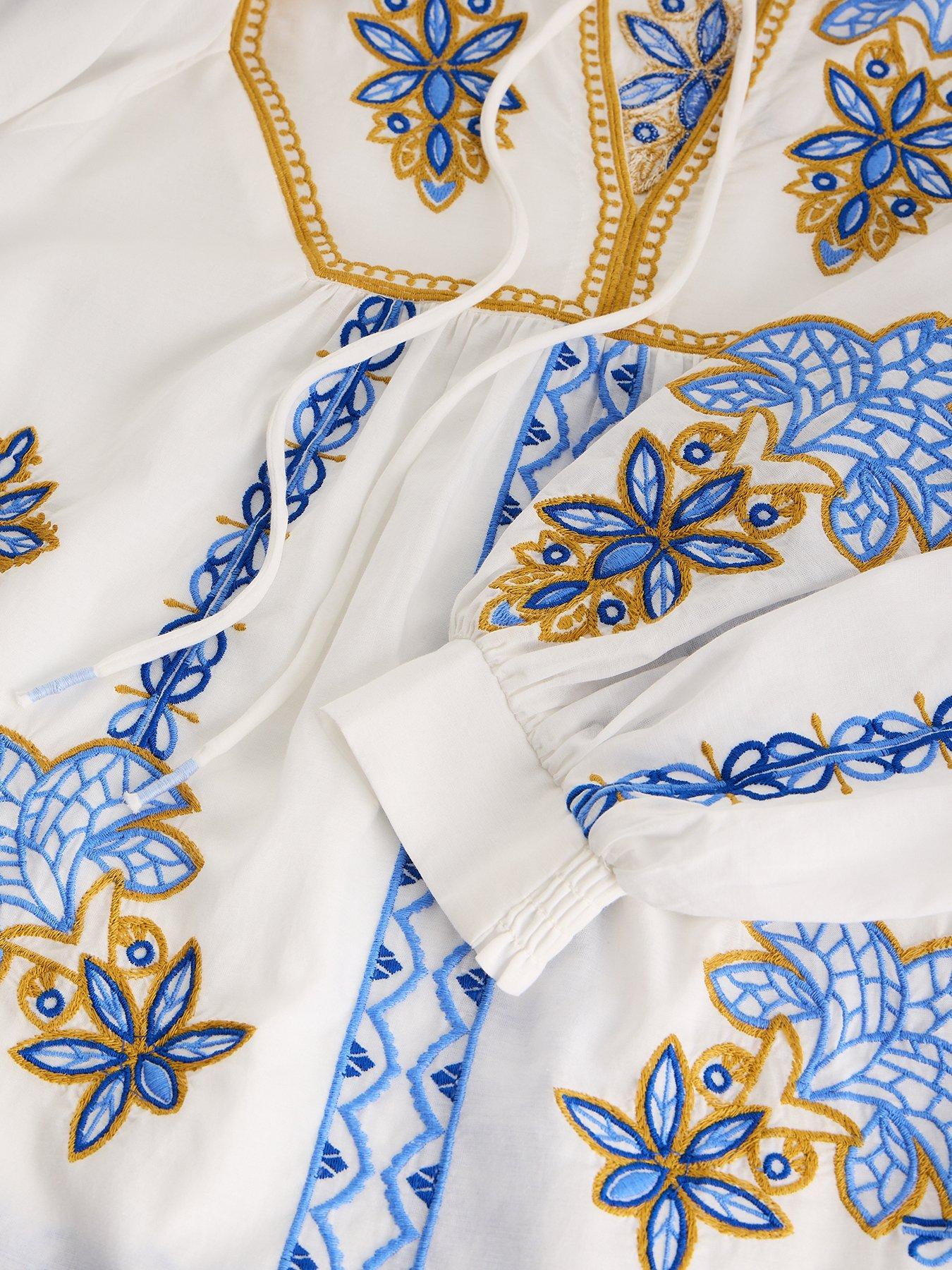 Image 6 of 6 of White Stuff Ciara Embroidered Blouse