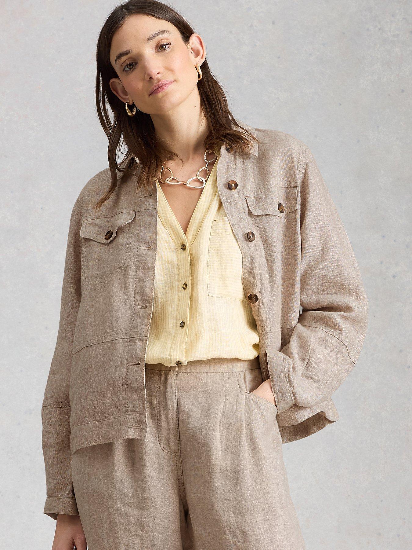 Image 1 of 6 of White Stuff Camille Linen Jacket