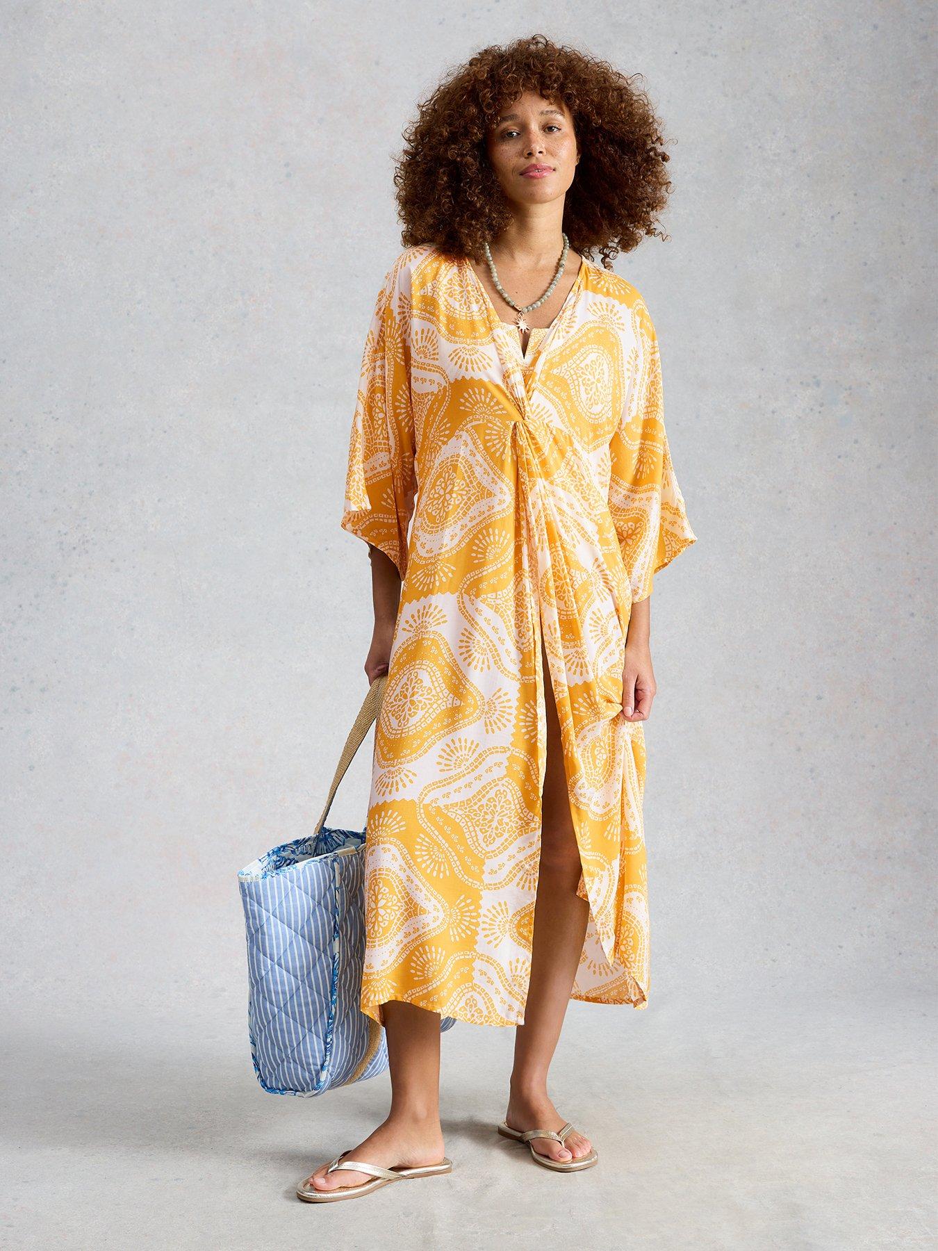 White Stuff Cleo V Neck & Kimono - Yellow Print