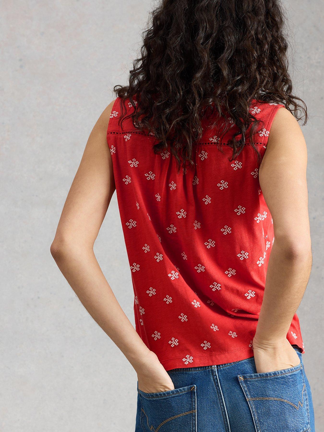 Image 2 of 6 of White Stuff Amy Emb Sleeveless Shirt