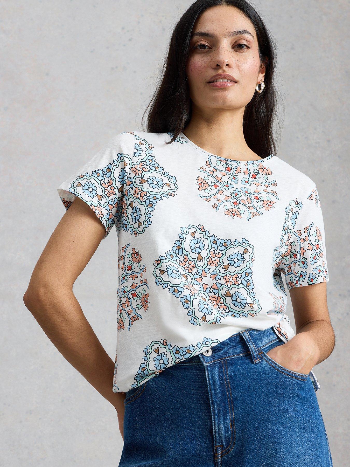 White Stuff Abbie Crew Neck T-Shirt - White