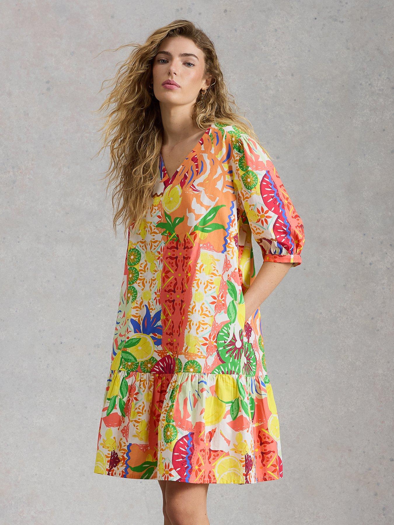 Image 3 of 6 of White Stuff Bex V Neck Dress - Yellow