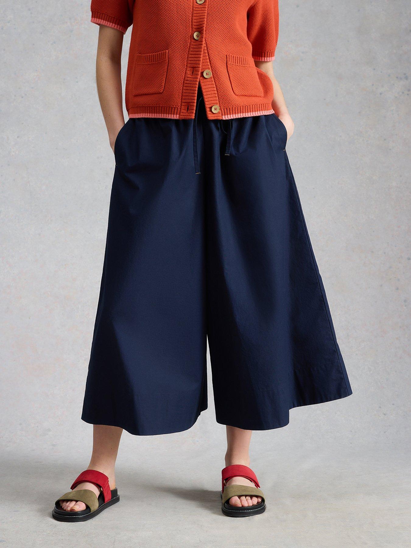 White Stuff Lauryn Poplin Wide Leg Crop