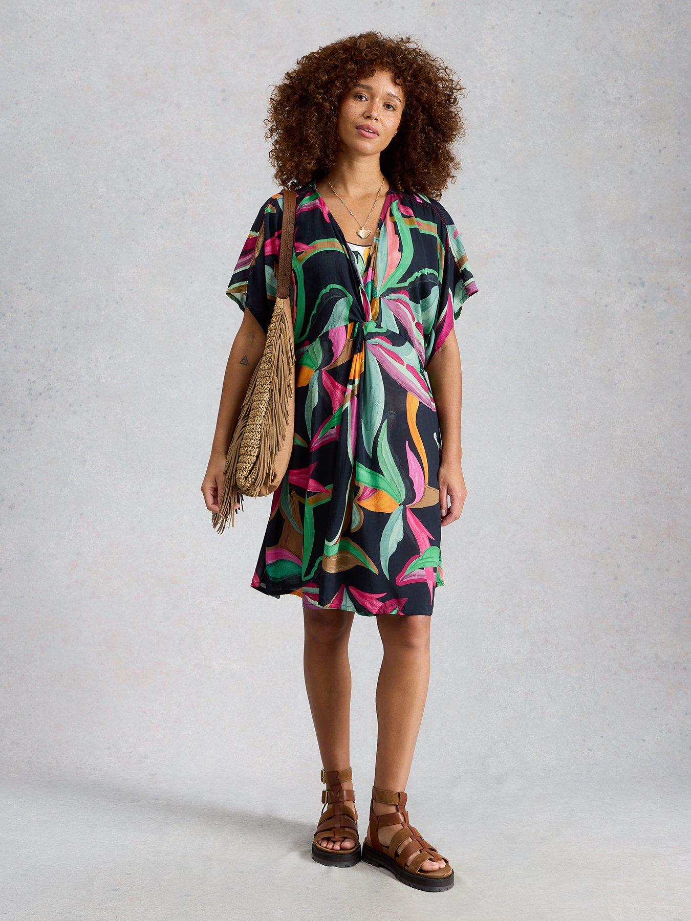 Image 3 of 6 of White Stuff Mini Cleo Cover Up Kimono - Black