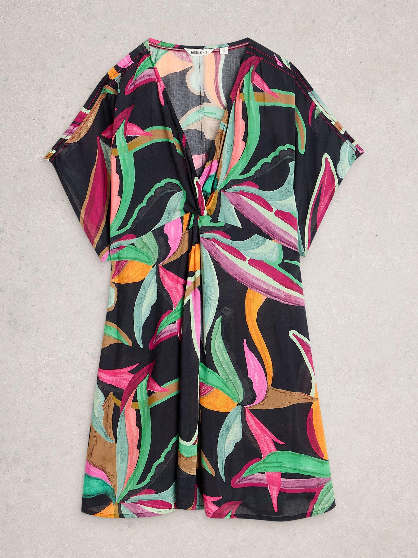 Image 5 of 6 of White Stuff Mini Cleo Cover Up Kimono - Black