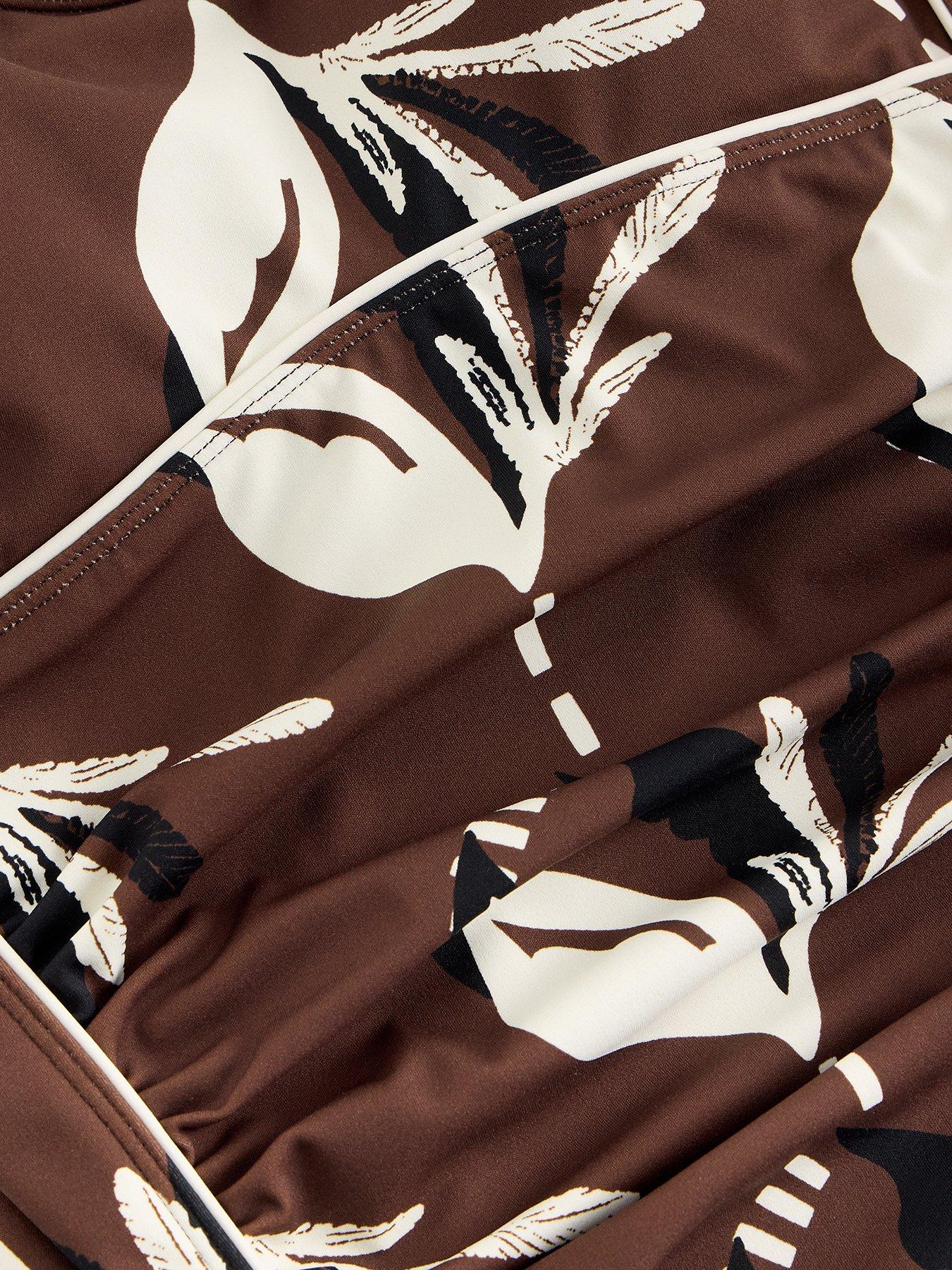 Image 6 of 6 of White Stuff Splash Control Swimsuit - Brown