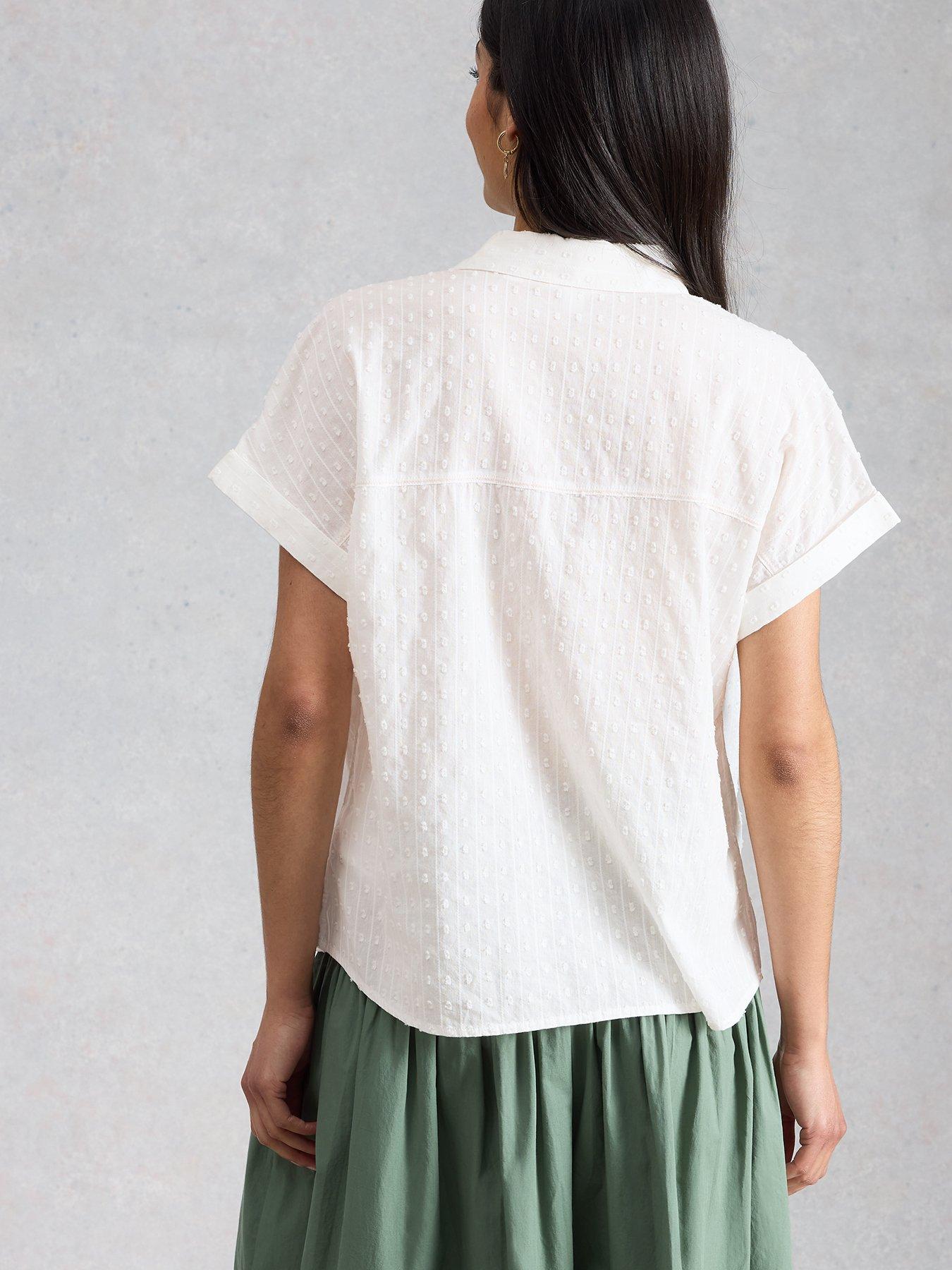 Image 2 of 6 of White Stuff Orla Button Through Shirt - White