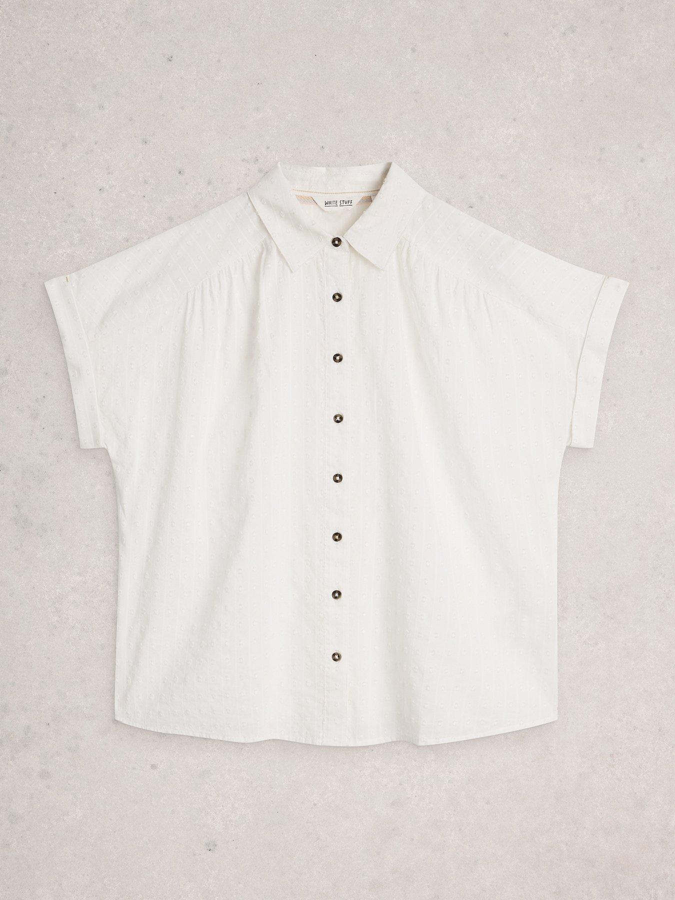 Image 5 of 6 of White Stuff Orla Button Through Shirt - White