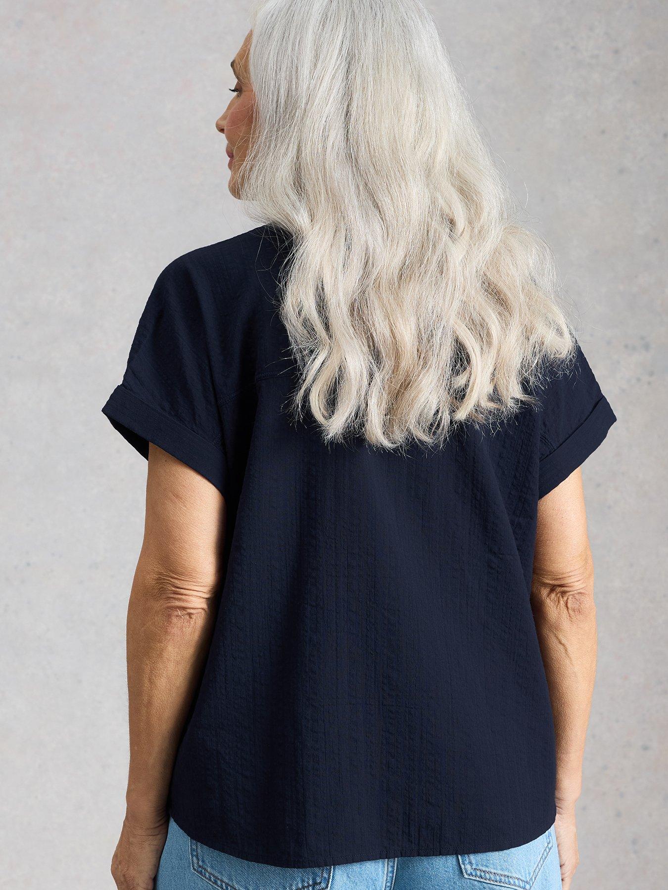 Image 2 of 6 of White Stuff Orla Pop Over Shirt - Blue