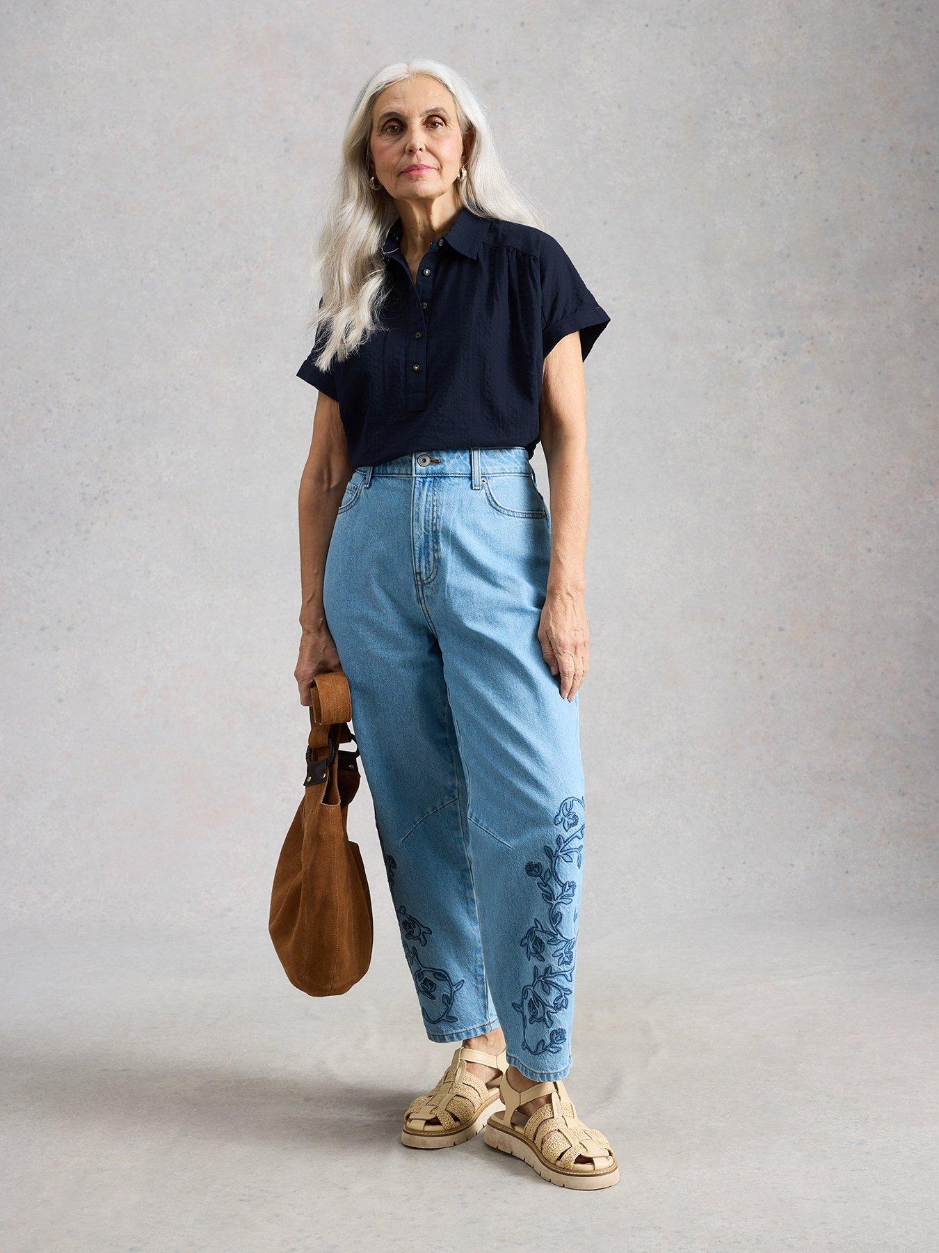 Image 3 of 6 of White Stuff Orla Pop Over Shirt - Blue