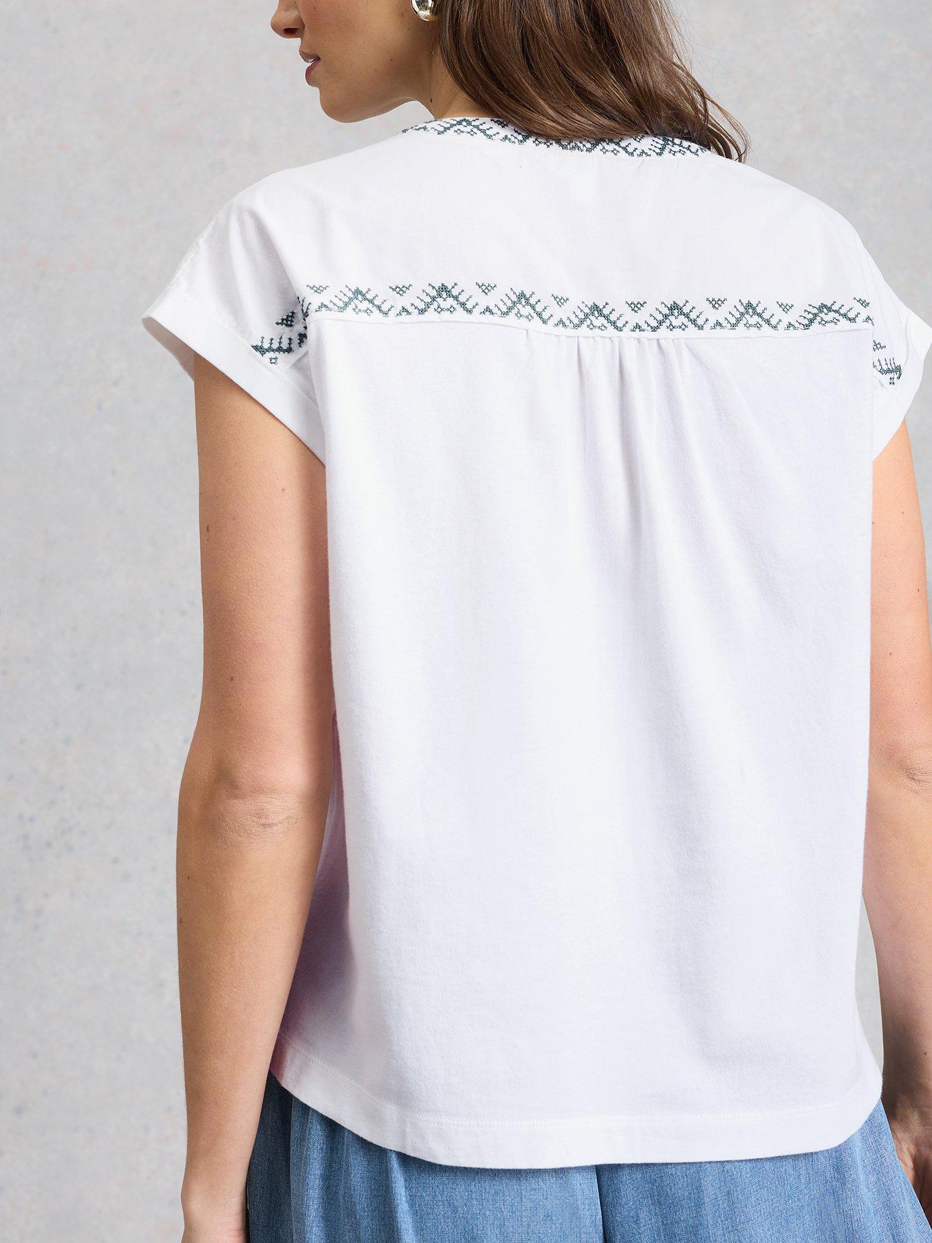 Image 2 of 6 of White Stuff Billie Emb Button Shirt