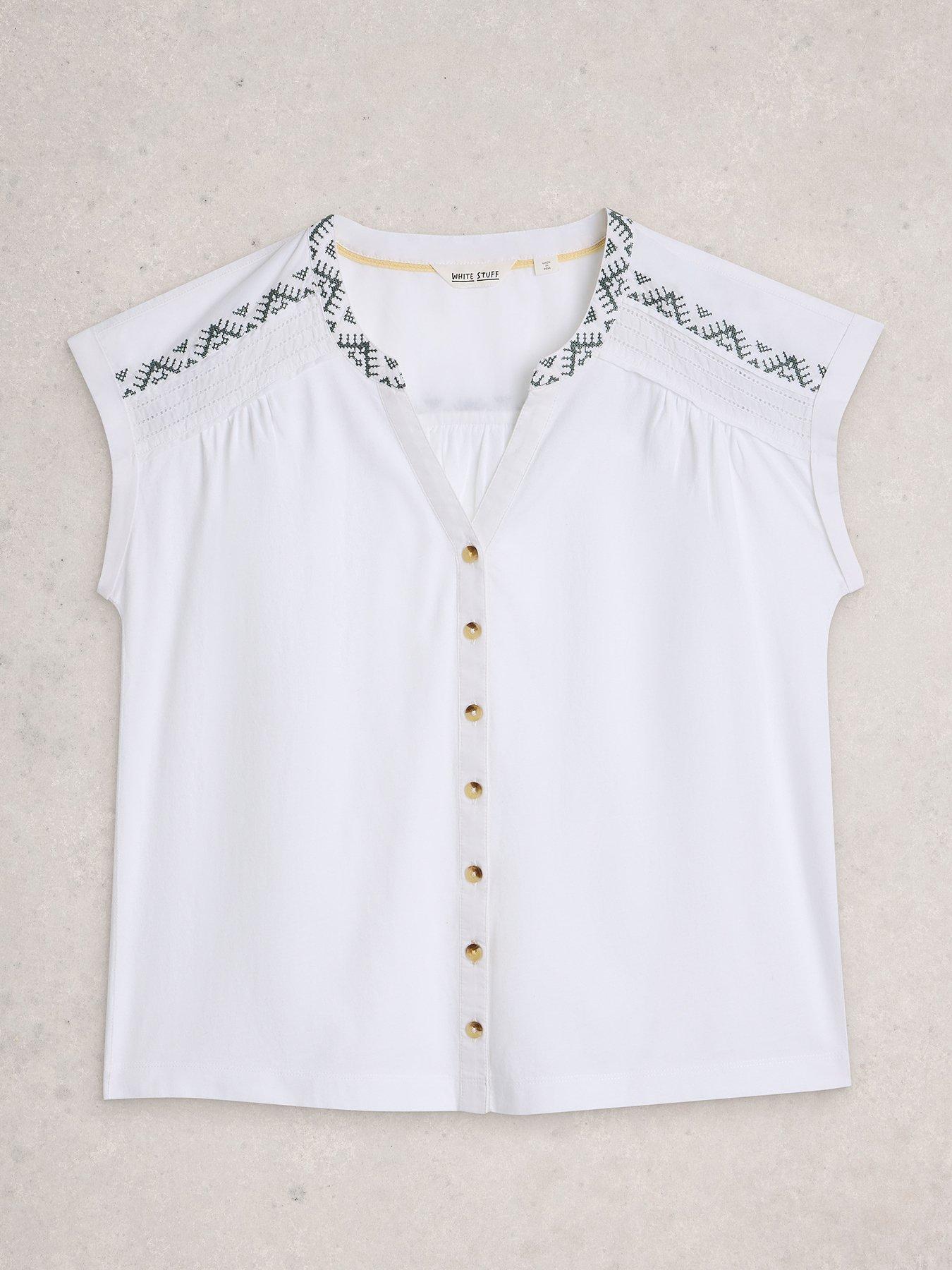 Image 5 of 6 of White Stuff Billie Emb Button Shirt