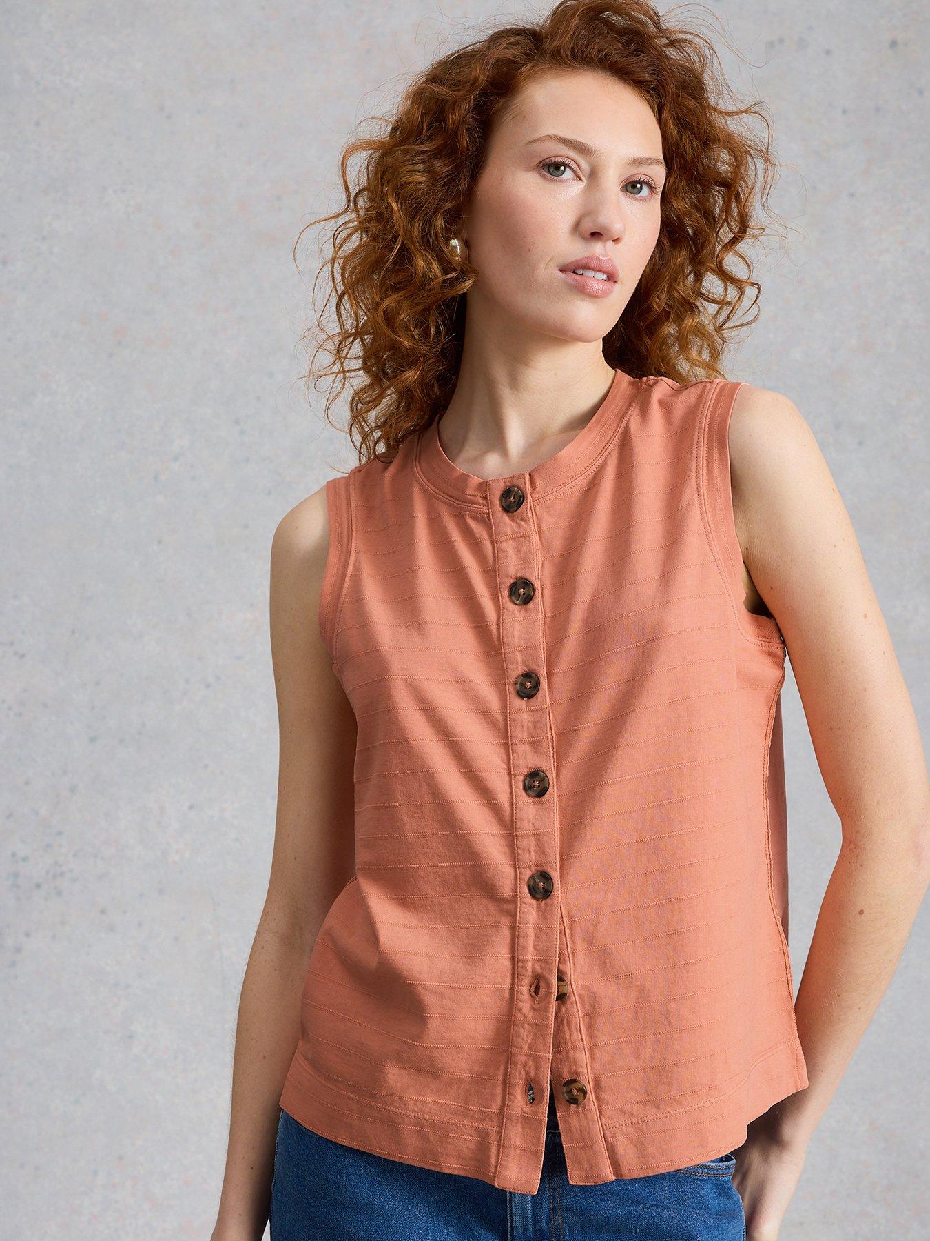 White Stuff Simone Reversible Tank - Orange
