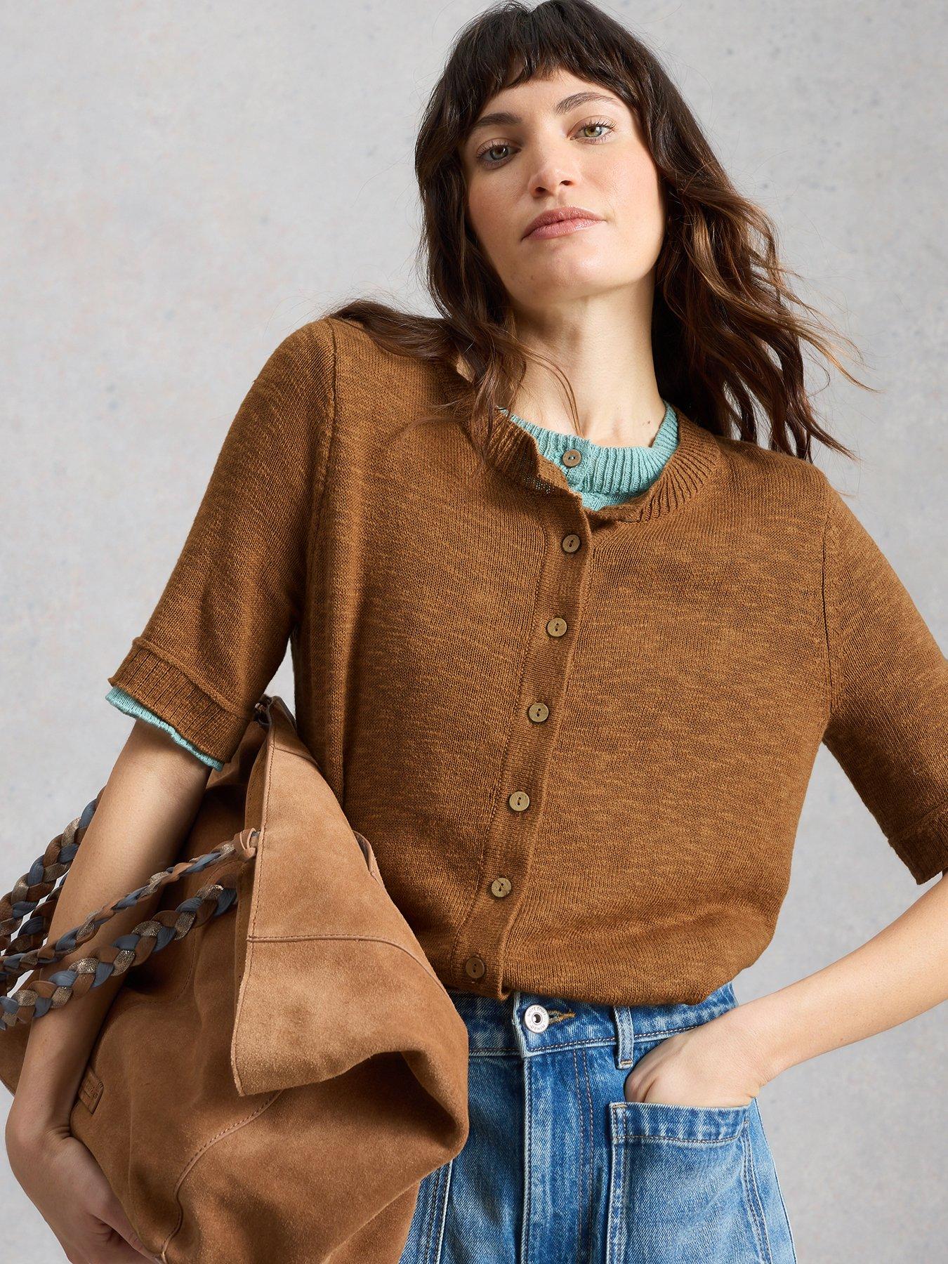 Image 1 of 6 of White Stuff Betsy Cardi - Brown