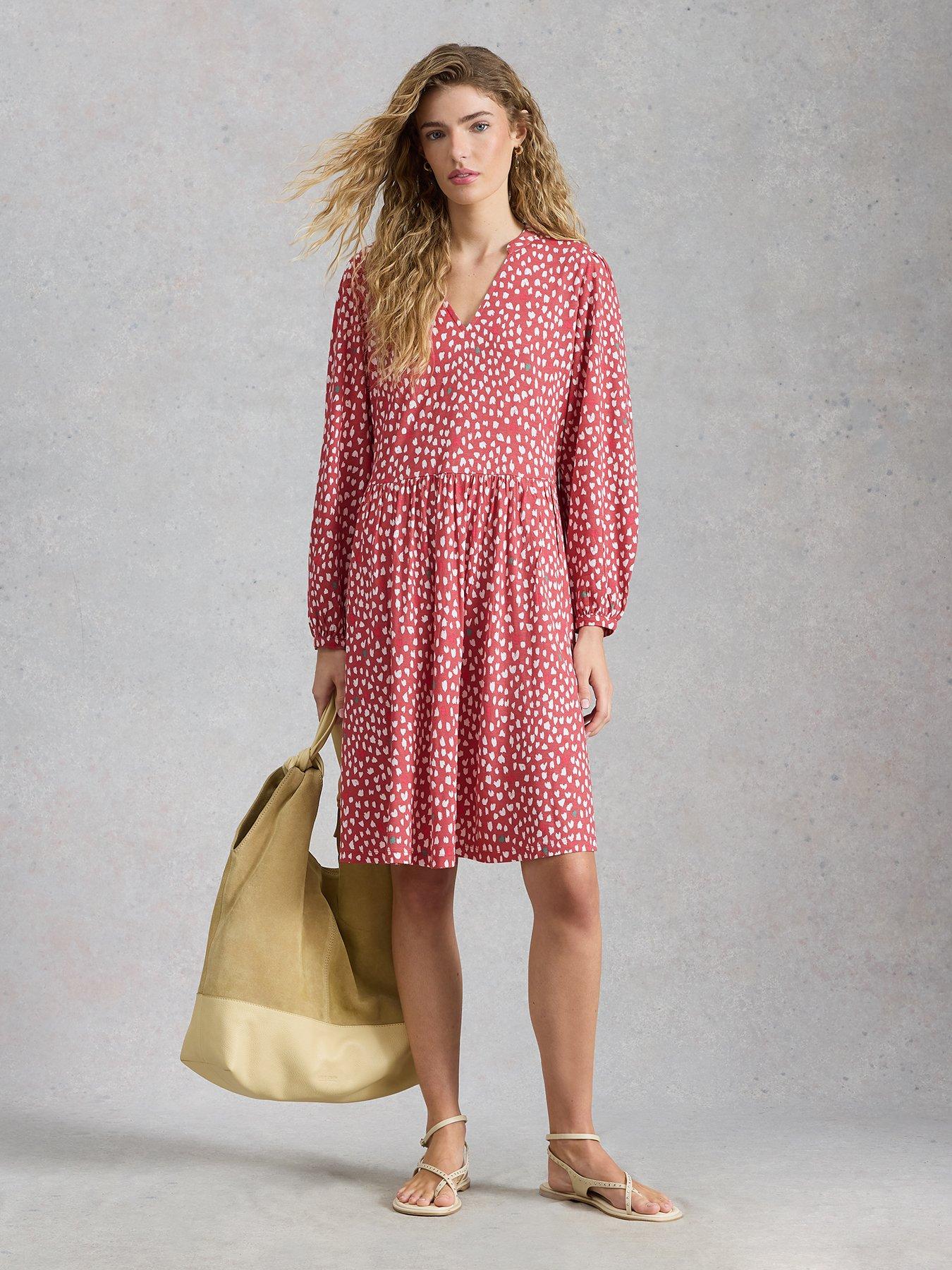 White Stuff Lola Jersey Dress - Pink | Very