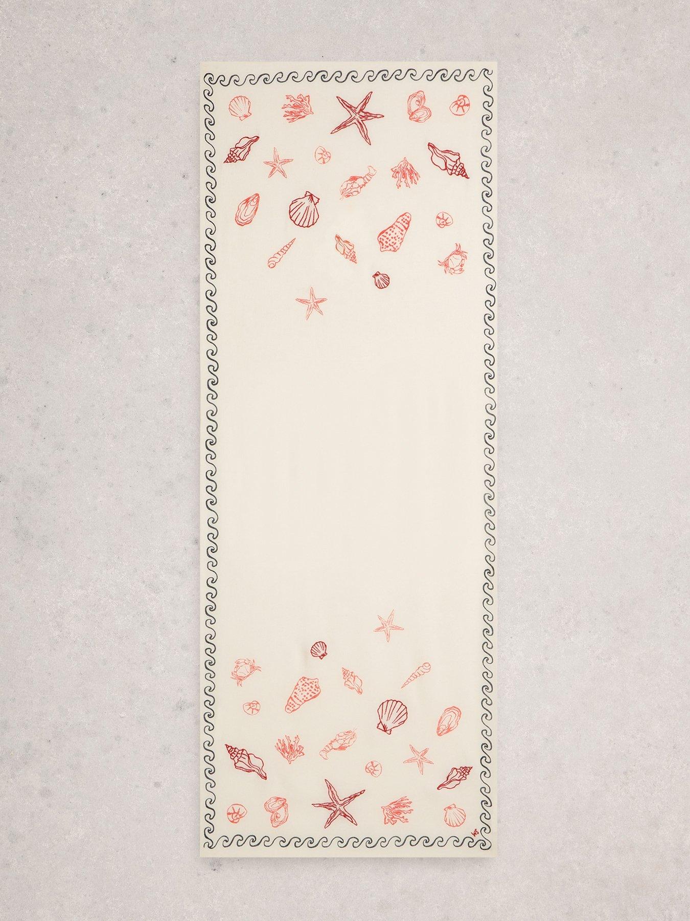 Image 2 of 3 of White Stuff Embroidered Shell Scarf