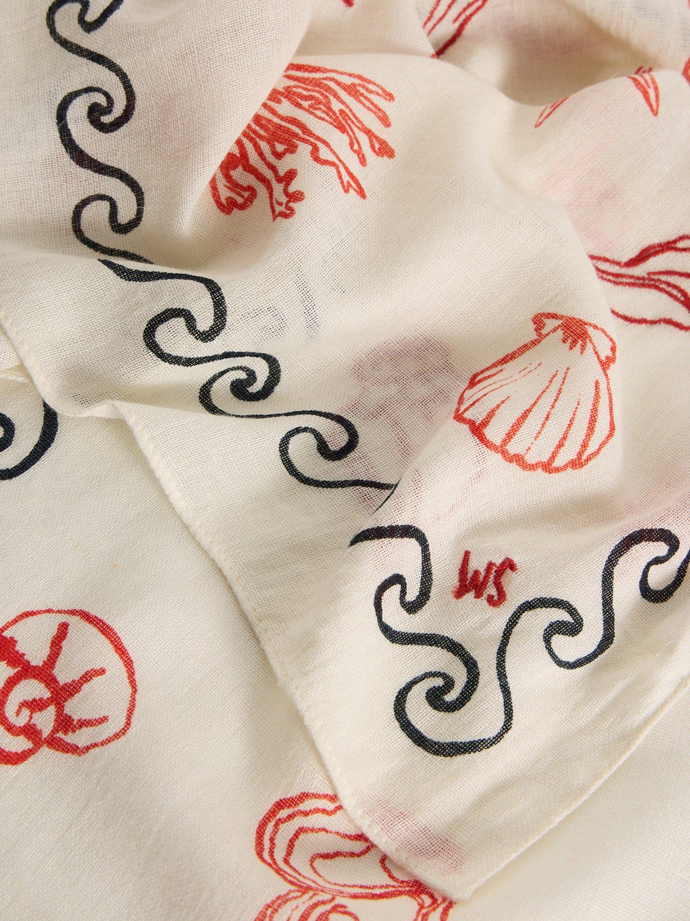 Image 3 of 3 of White Stuff Embroidered Shell Scarf