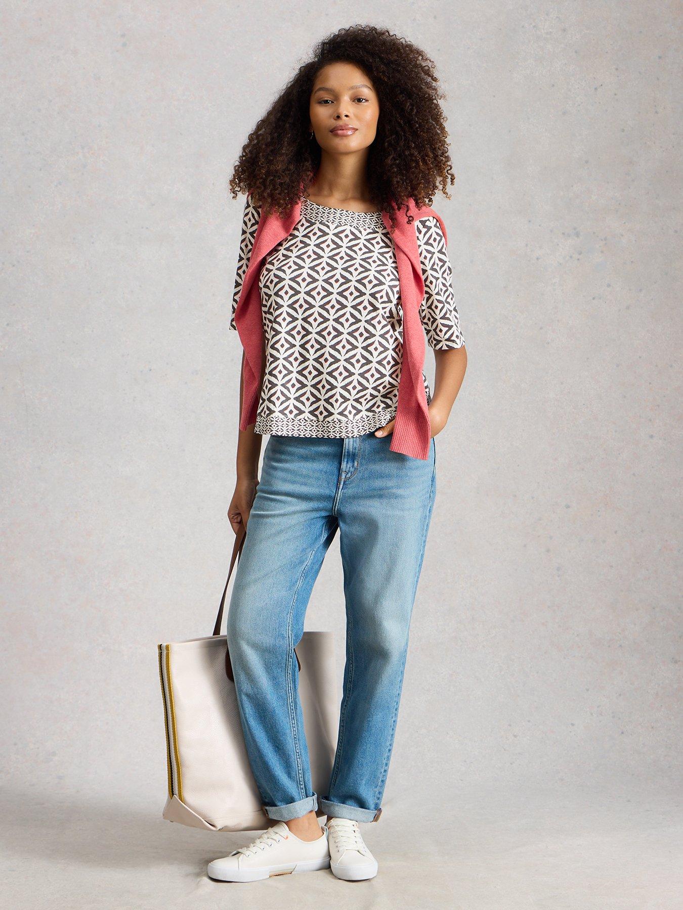 Image 3 of 6 of White Stuff Weaver Jersey Tee