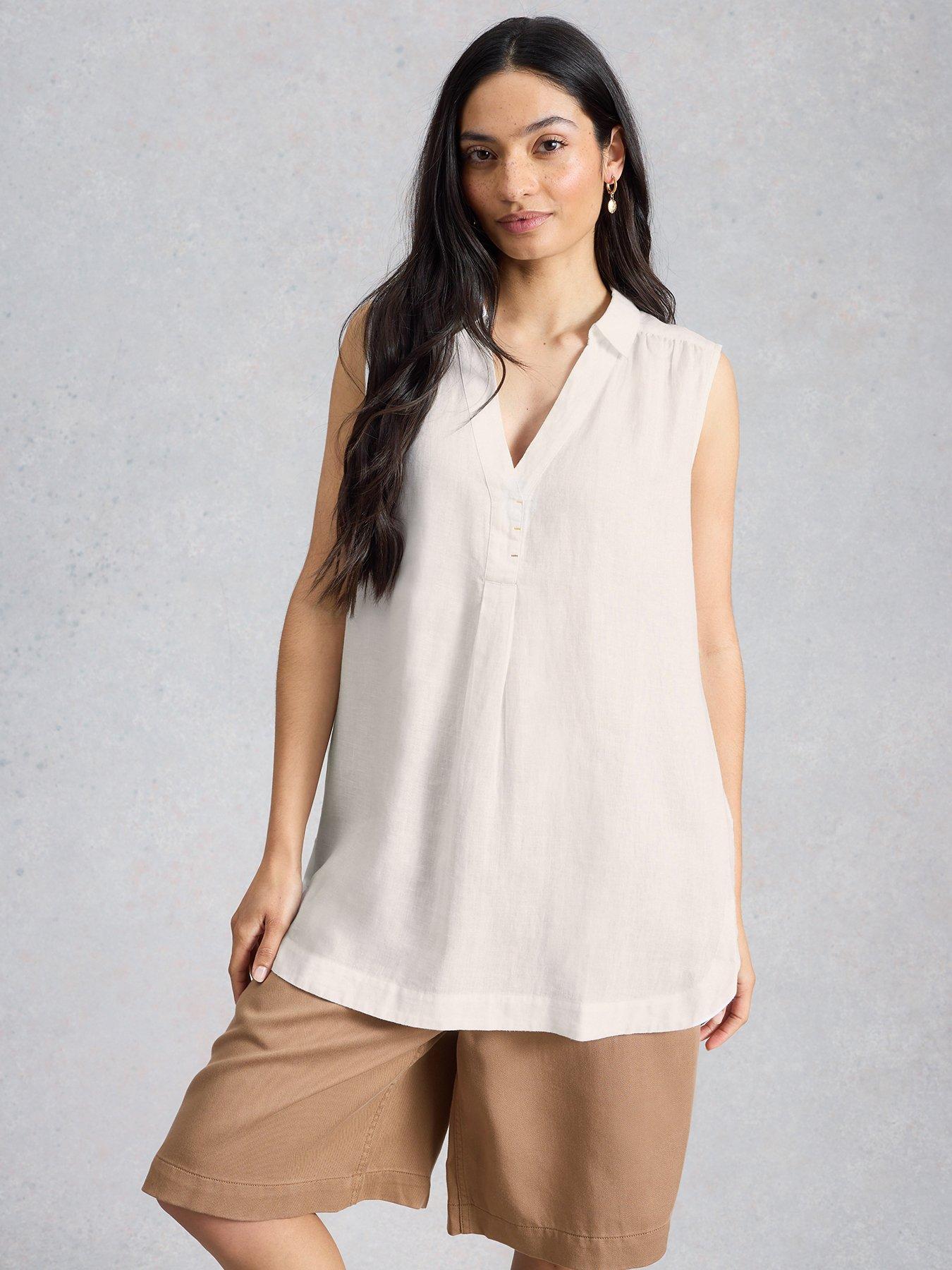White Stuff Bianca Sleeveless Linen Tunic