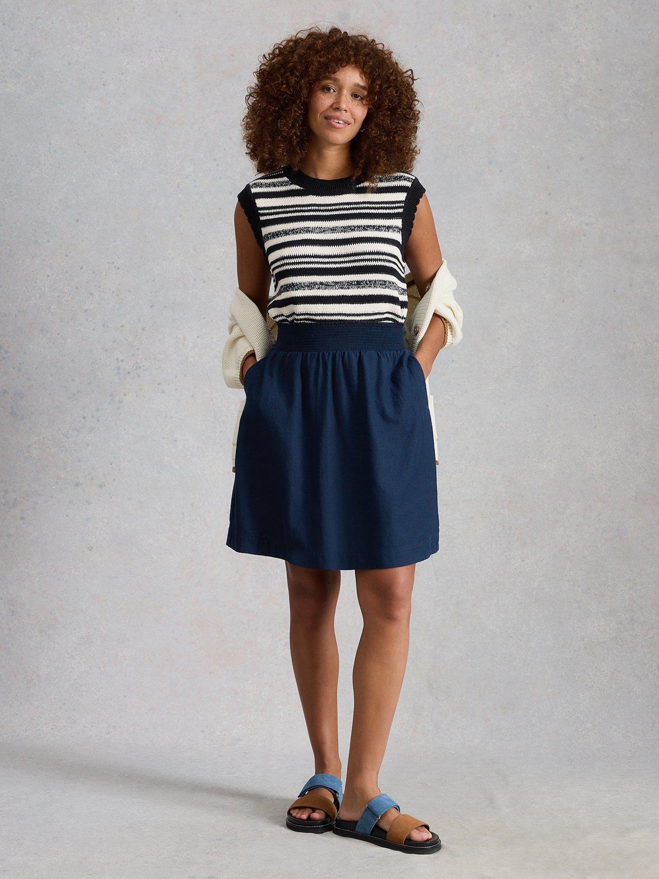 Image 3 of 6 of White Stuff Sammie Stitch Tank - Blue