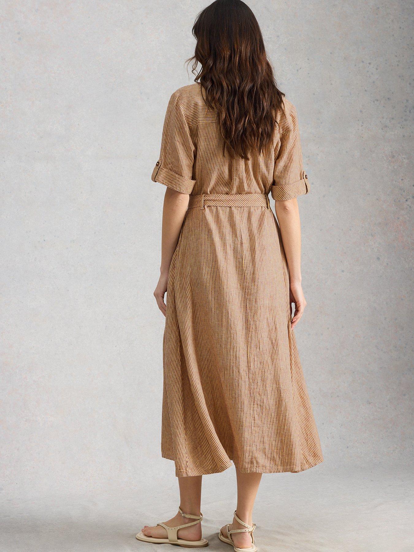 Image 2 of 6 of White Stuff Tiff Linen Blend Shirt Dress