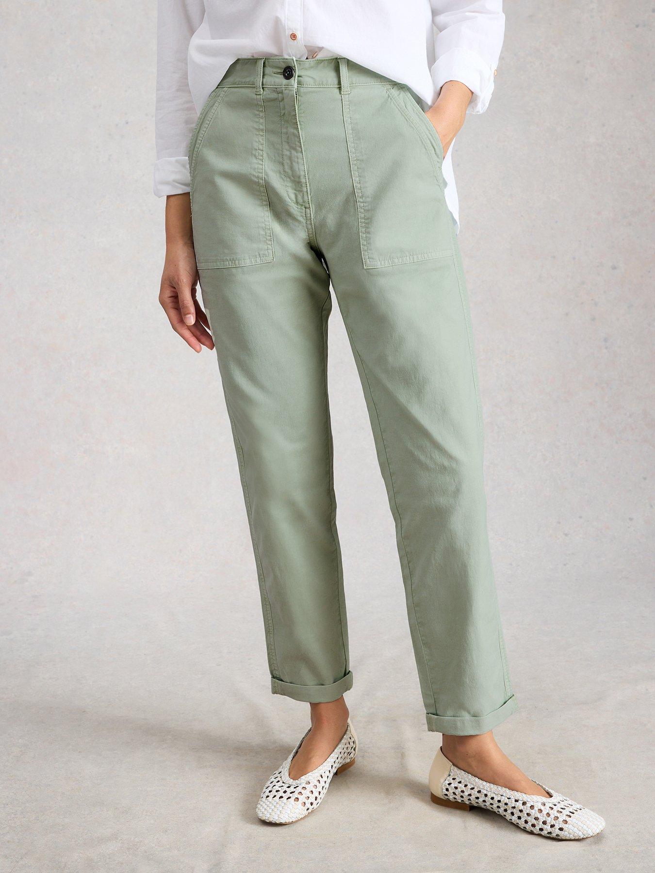 White Stuff Twister Chino Trouser - Green