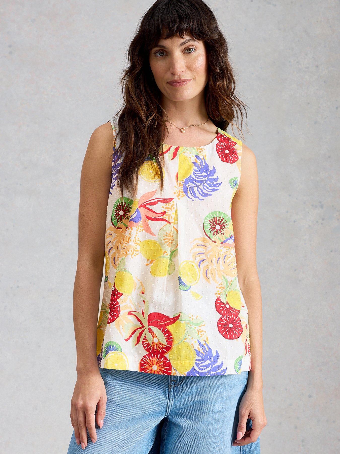 White Stuff Paradise Organic Cotton Vest - Ivory