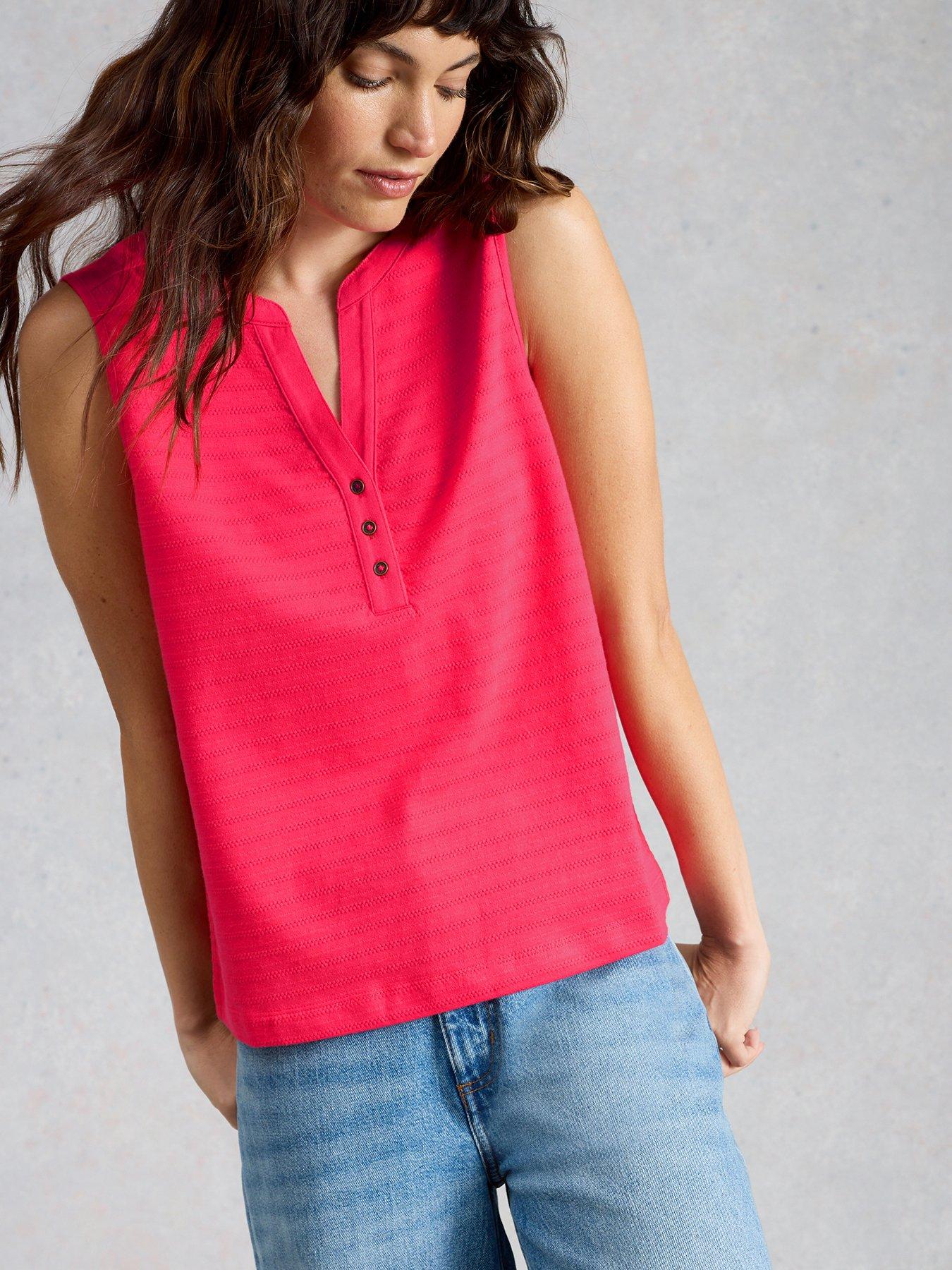 White Stuff Nora Notch Vest - Pink
