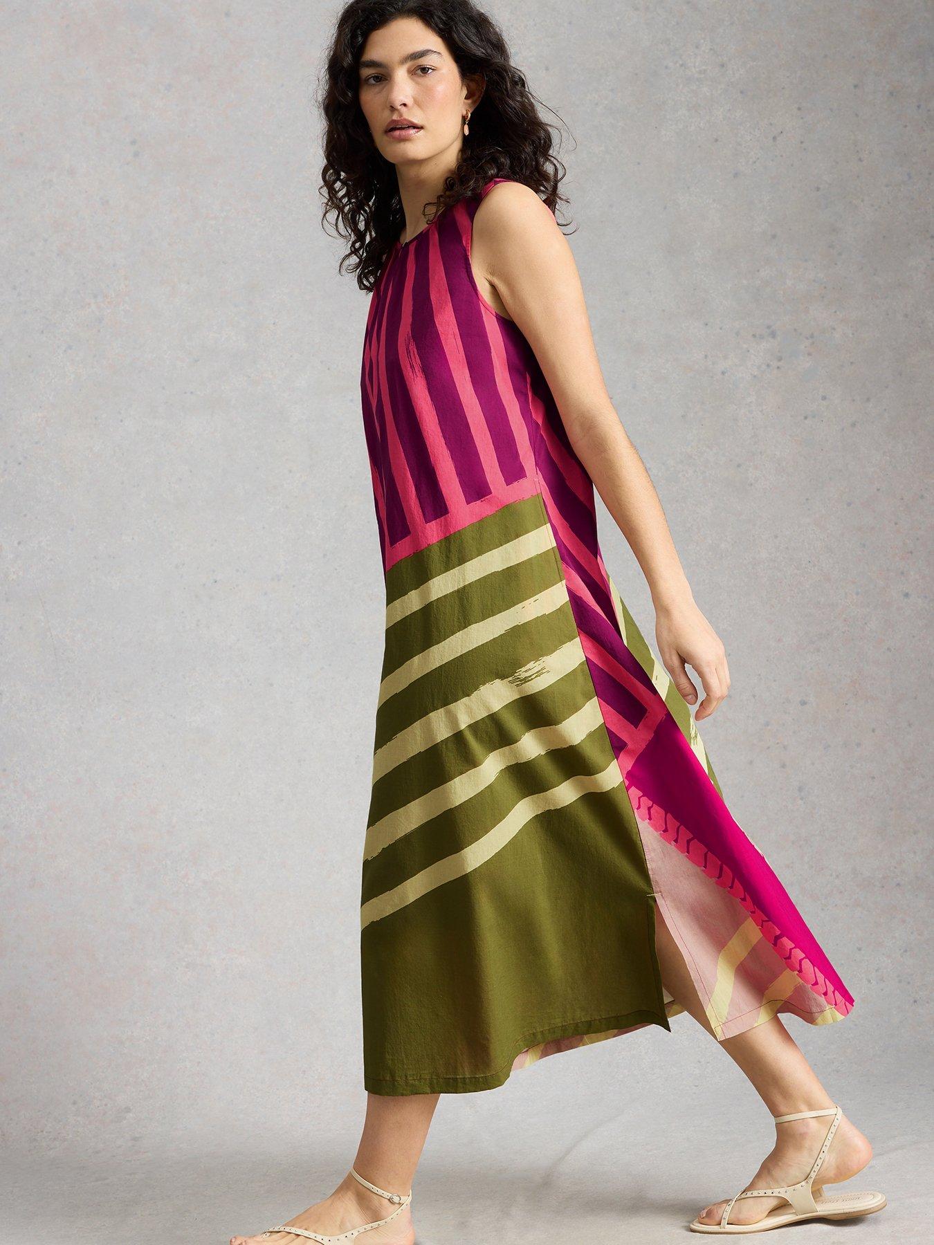 Image 1 of 6 of White Stuff Aggie Maxi Dress - Pink