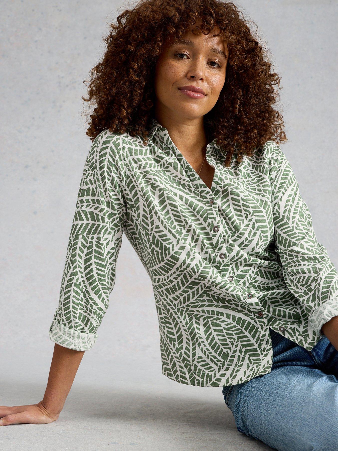 White Stuff Annie Jersey Embroidered Shirt