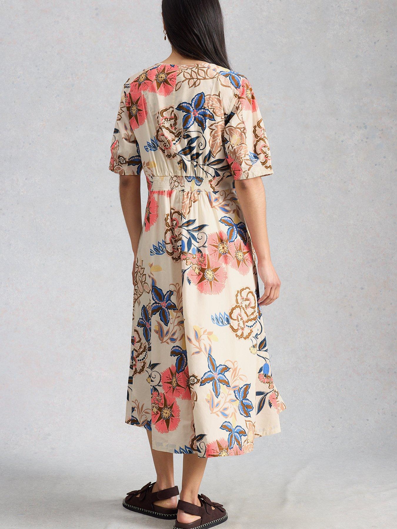 Image 2 of 6 of White Stuff Kate Button Through Midi Dress - Ivory
