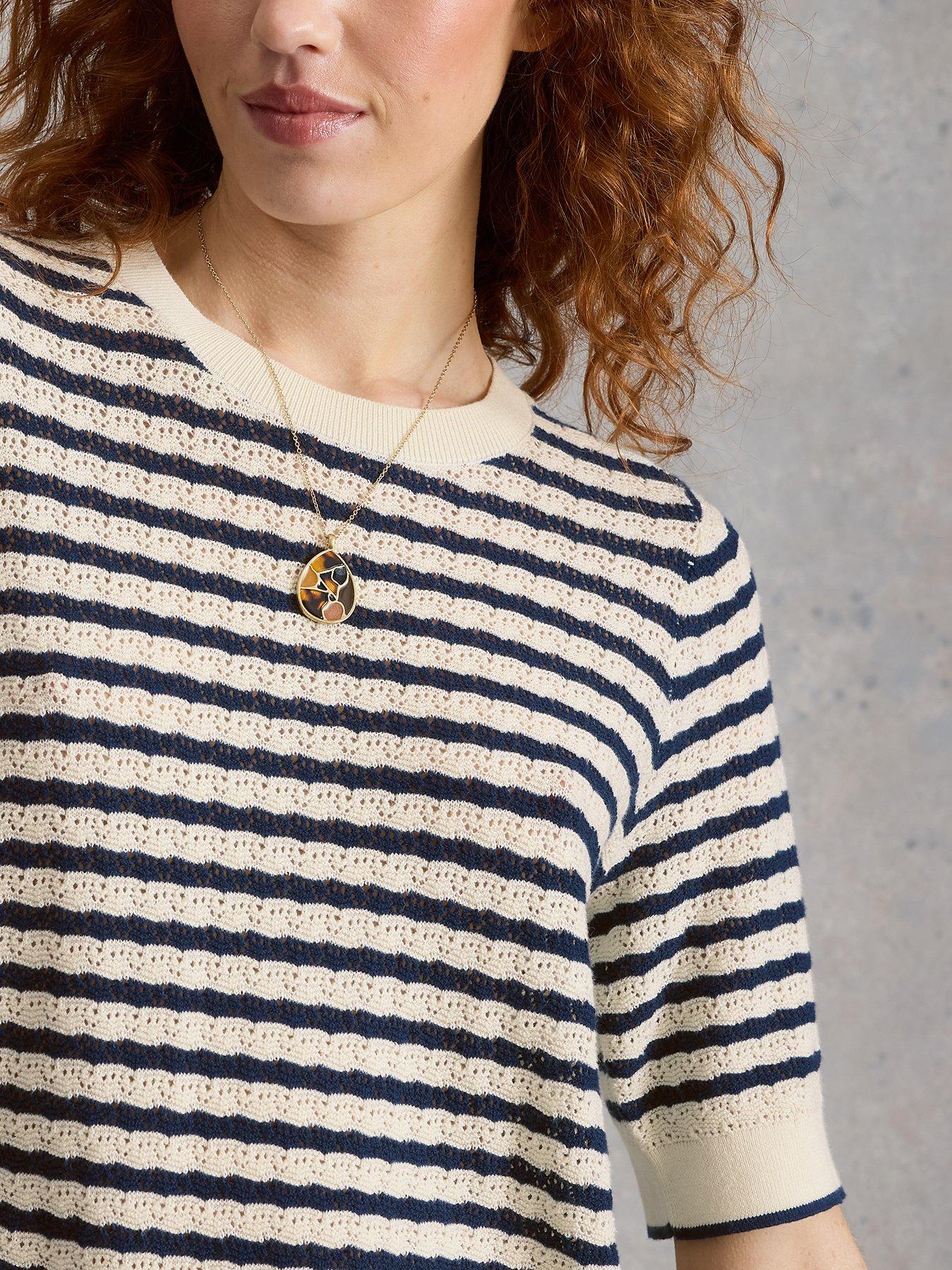 Image 4 of 6 of White Stuff Holly Pointelle Tee