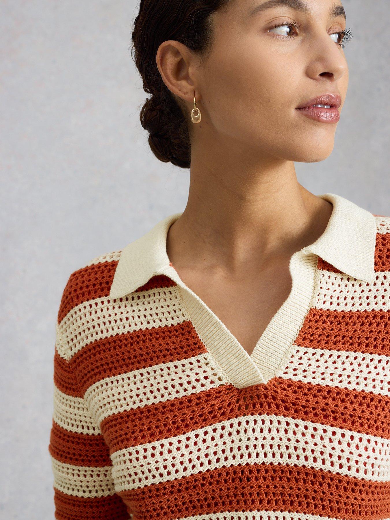 Image 4 of 6 of White Stuff Cooper Knitted Stripe Polo